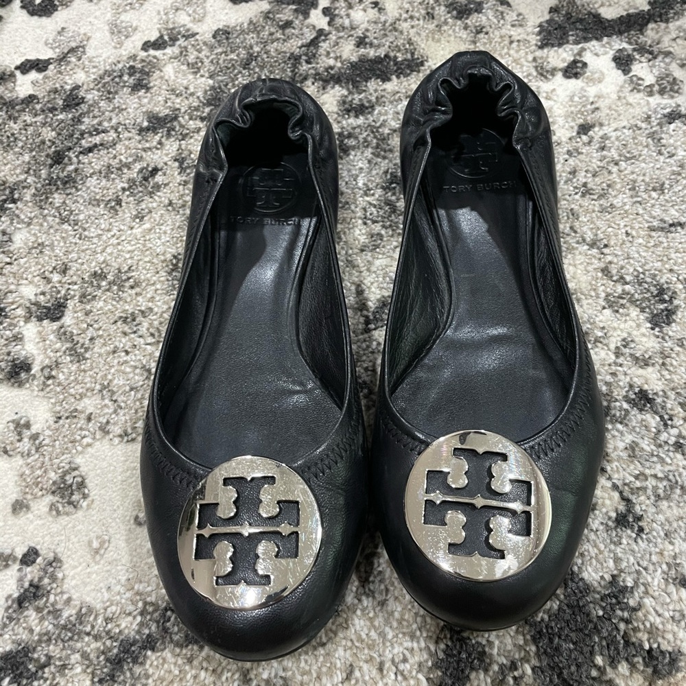 Almost new Tory Burch Reva Flat, Size 7.5